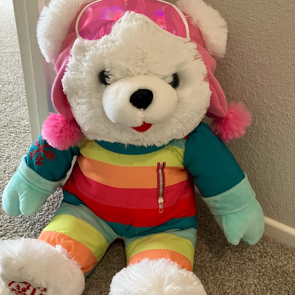 Snowflake Teddy Plush 2023 / 18” Girl Holiday Ski - Picture 3 of 7